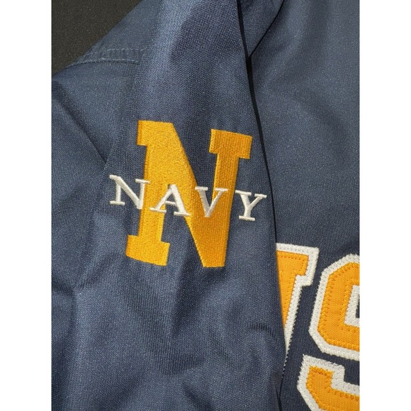 Champion US Navy Mens XL Blue Yellow Windbreaker Pullover Jacket Size - Picture 12 of 12